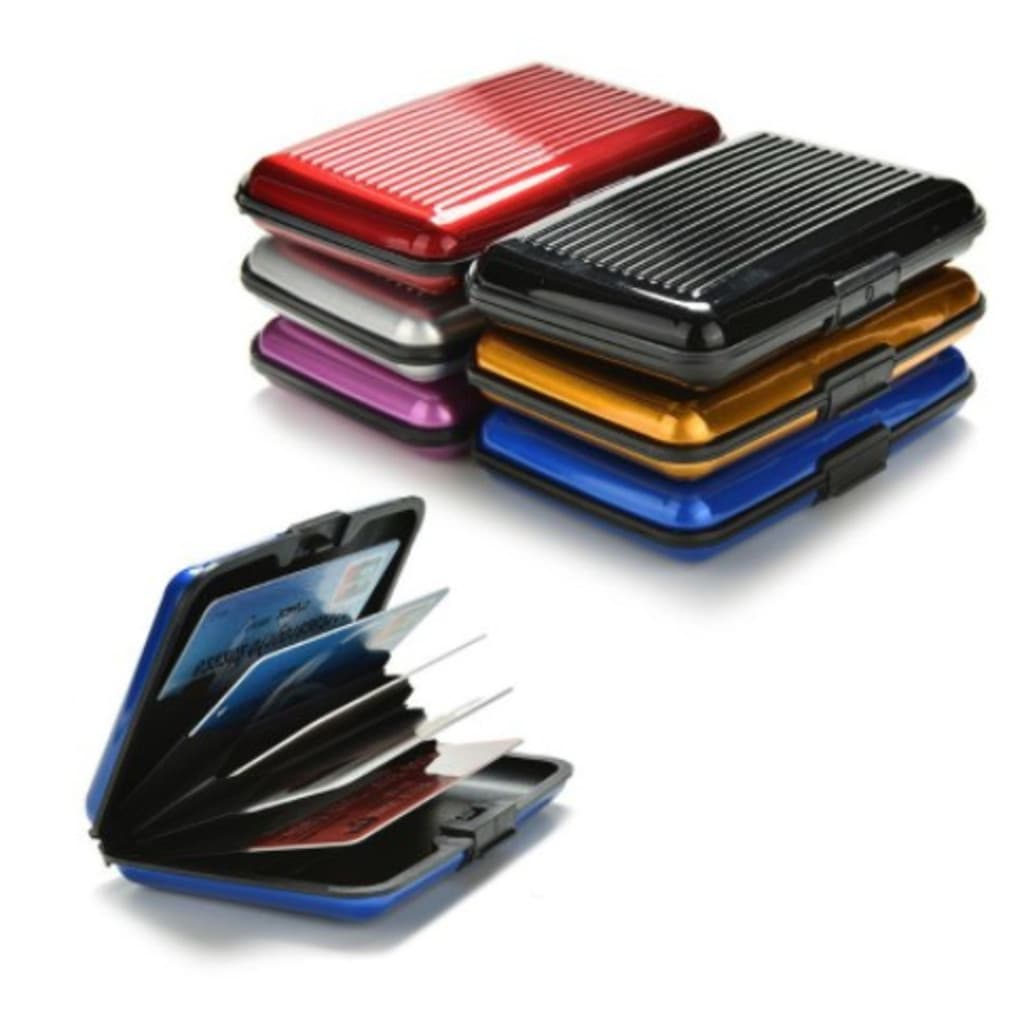 Porta-Cartão Slim de Alumínio Ultra Resistente com Proteção RFID Segurança Contra Aproximação