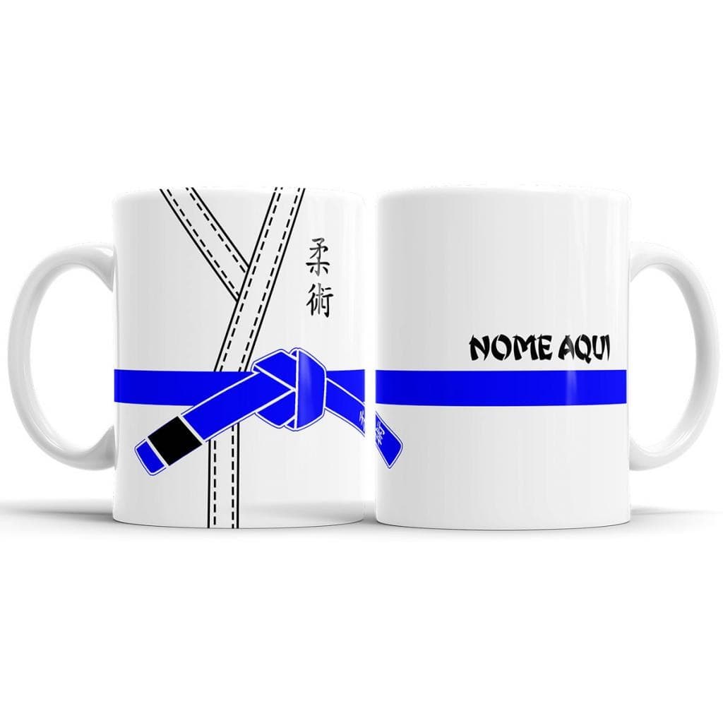 Caneca Kimono JIU -JITSU Faixa Azul Personalizado com Nome