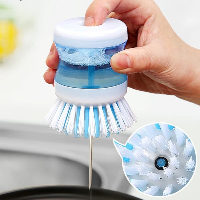 Escova Detergente Lava Louça Porta Detergente Limpeza Para Cozinha Reservatorio Dispenser Sabão