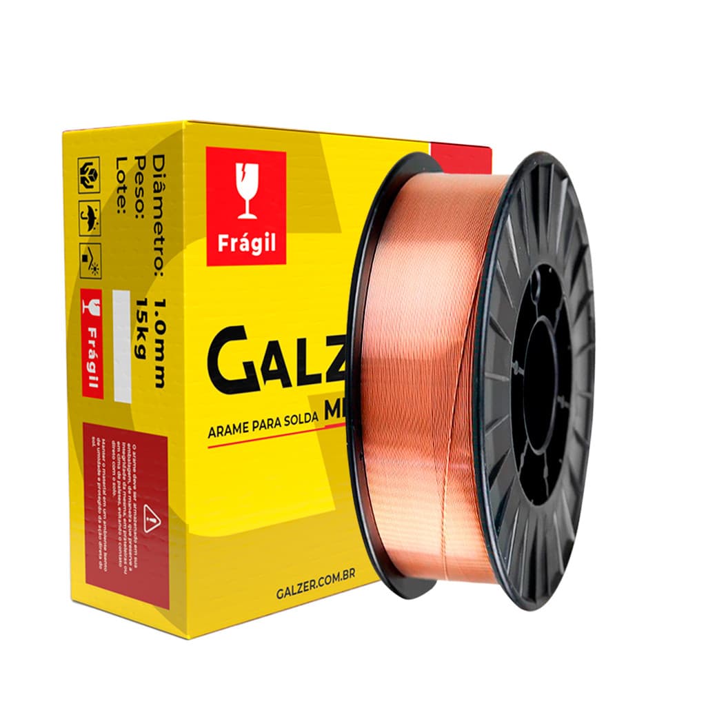 Arame MIG Para Solda 1.0mm Rolo Carretel De 15kg ER70S-6/AWS A5-18