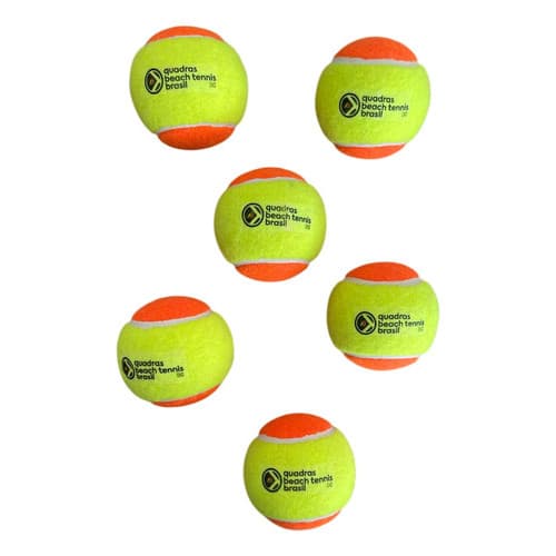 Kit 6 Bolinhas De Beach Tennis - Quadras Beach Tennis Brasil