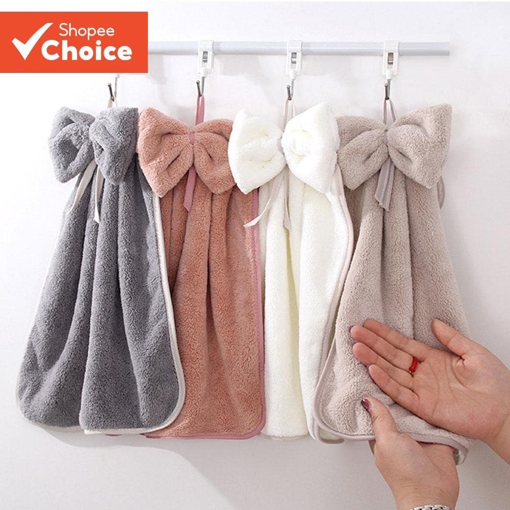 Toalhas De Mão De Veludo Coral Quick Dry Absorbent Cozinha Lenço Banho Macias