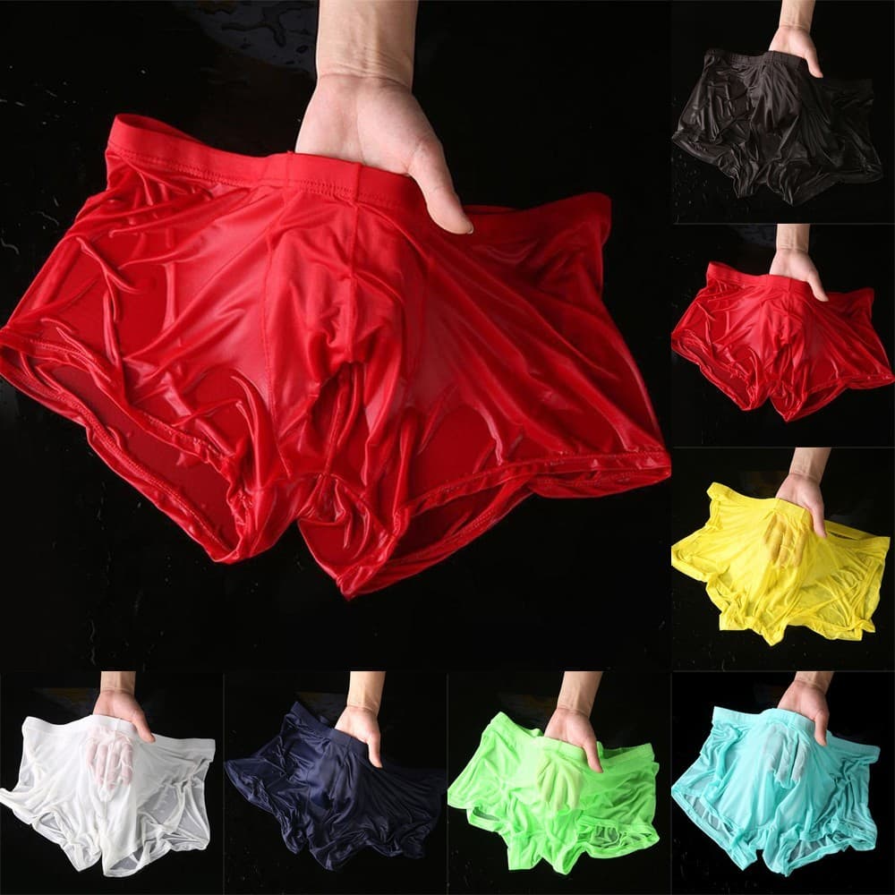 Boxer Briefs Malha Pessoal Pano Sedutor Confortável Cueca Fina