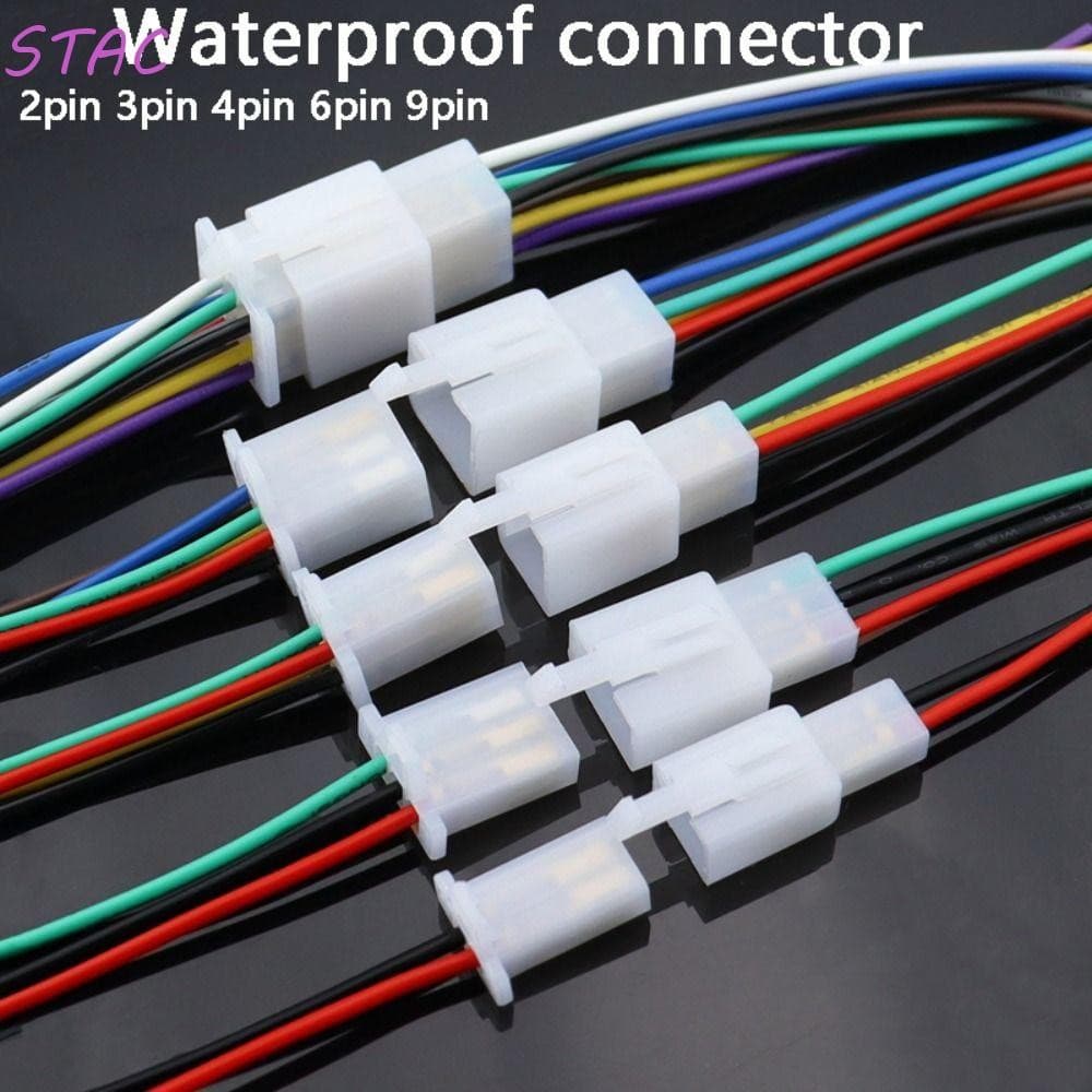 STAC Car Fio Conector Terminal Plug Kits Motocicleta Ebike 1/2/3/4/6/9 Pinos 2.8mm Cabo