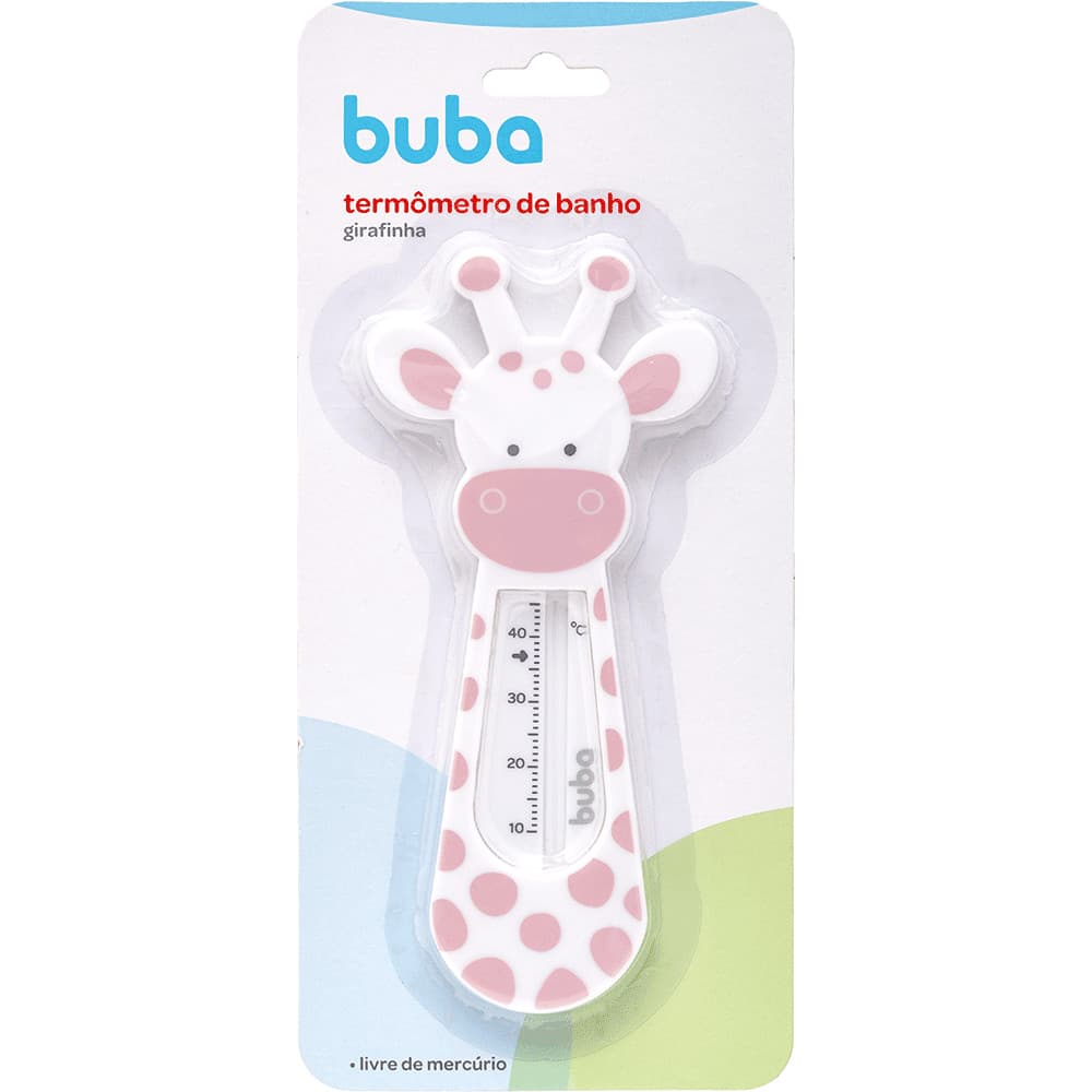 TERMOMETRO BANHEIRA ÁGUA GIRAFINHA ROSA  AZUL BUBA