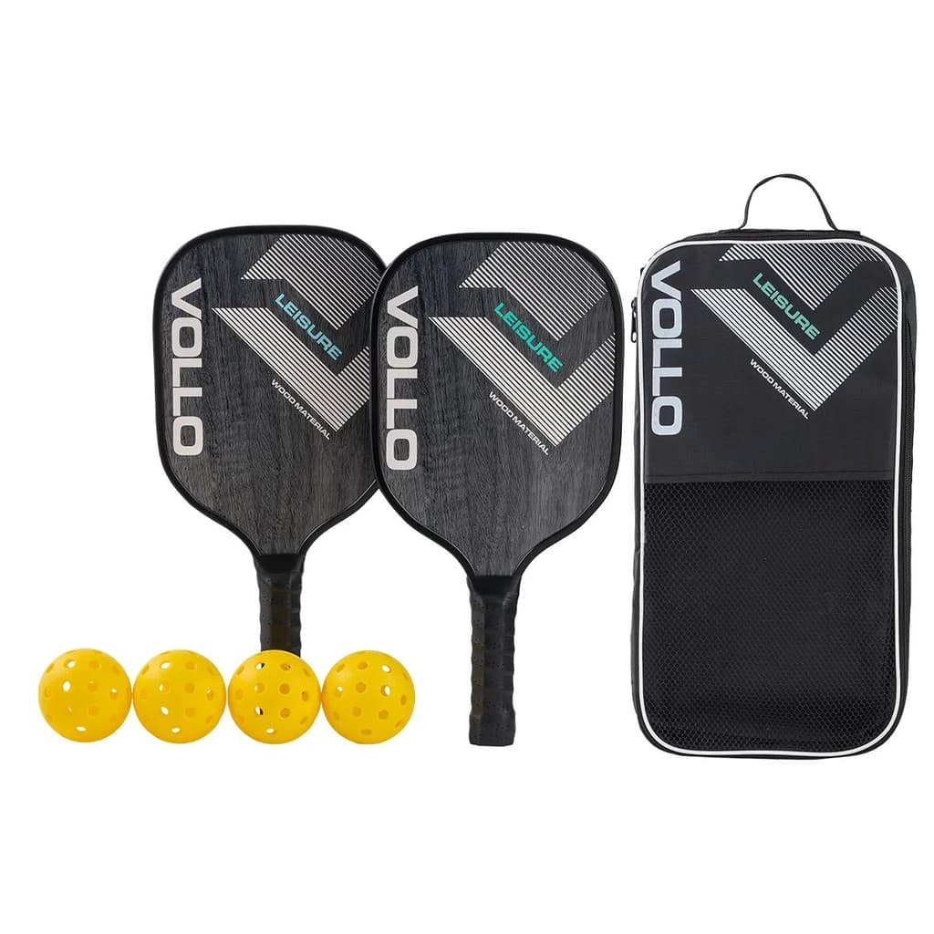 Kit Pickeball Vollo Lazer 2 Raquetes E 4 Bolas