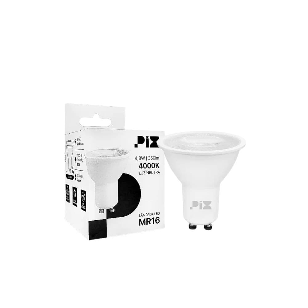 Lâmpada Led MR16 4,8W 4000k Pix