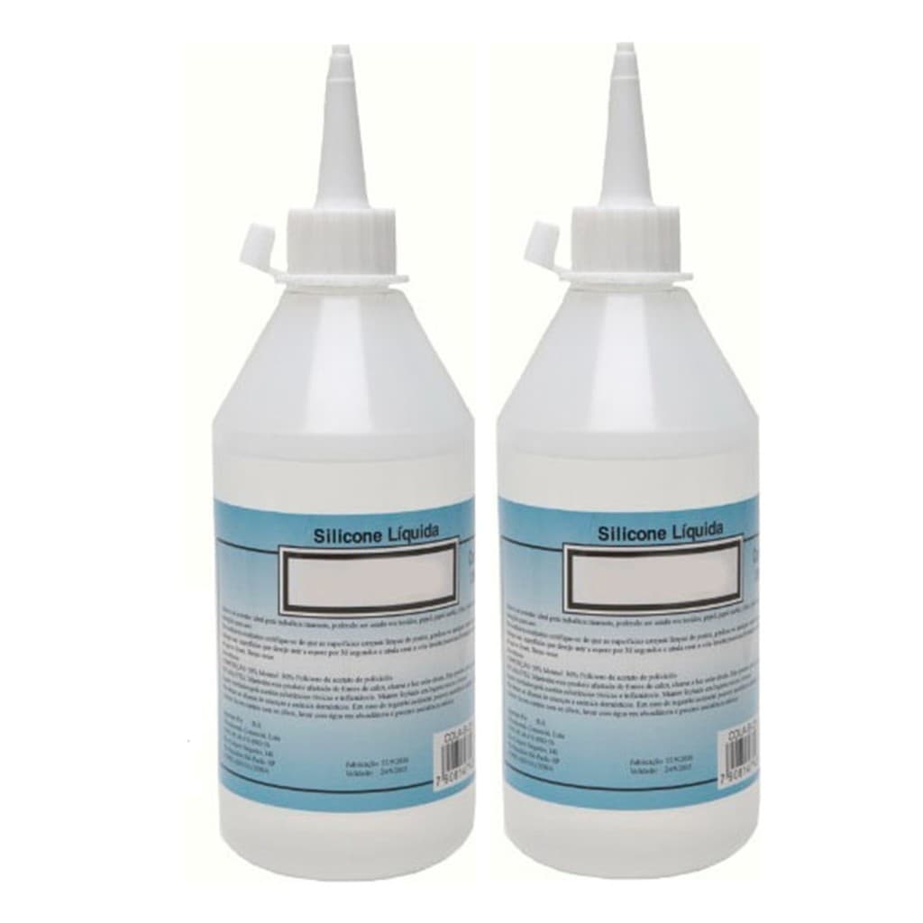 Cola De Silicone Líquida Transparente 100ml 2 Unidades Oferta Versatilidade Para Projetos Manuais