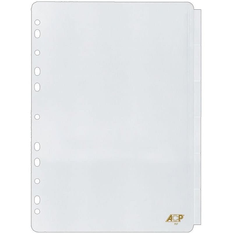 Divisórias para Fichário ACP Cristal Transparente