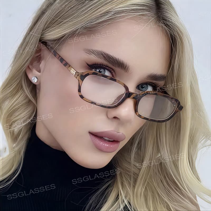 Retro Retangular Pequeno Quadro Anti Radiação Óculos Para Mulheres Moda Masculina Transparente Luz Azul