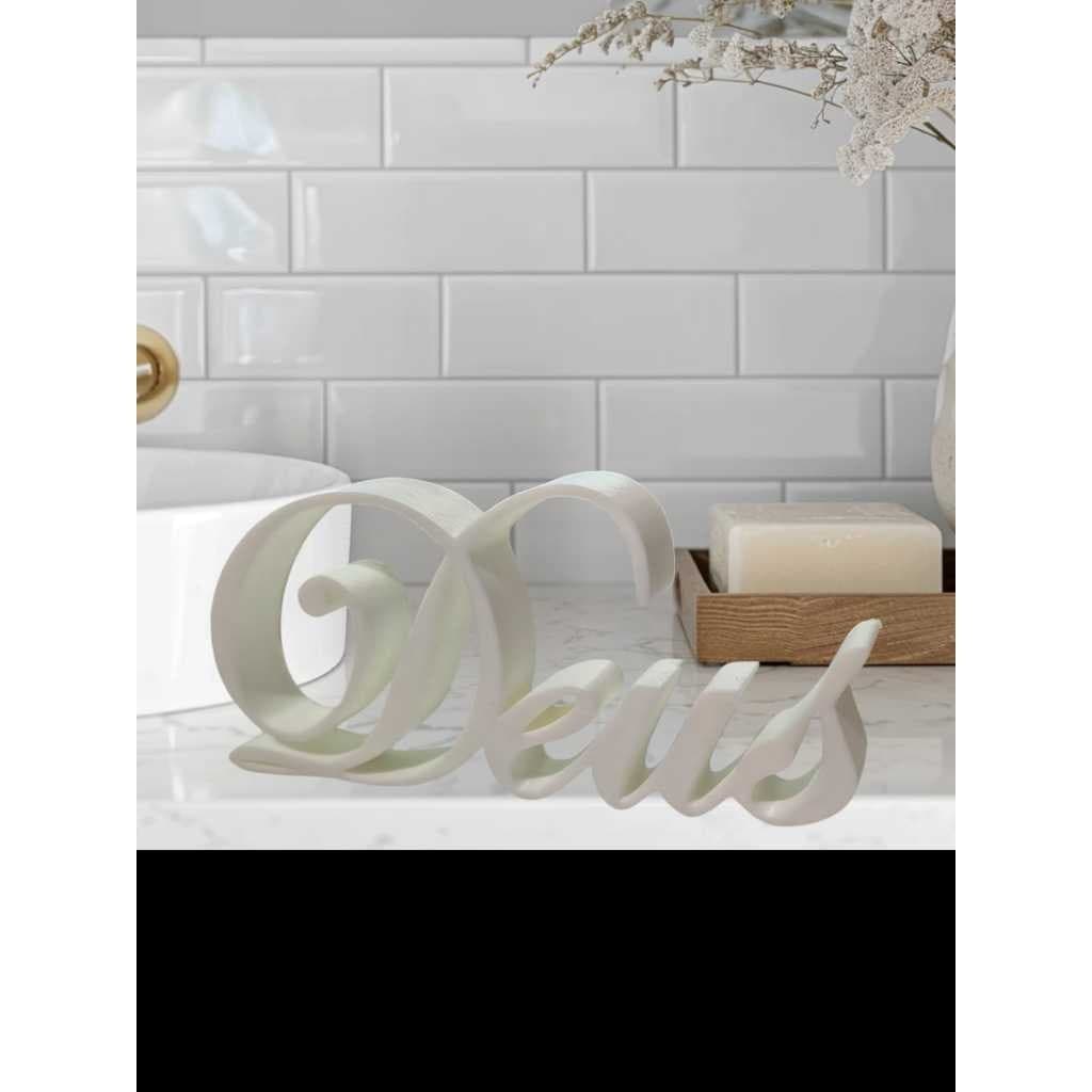Enfeite palavra Deus decoração para casa, sala e escritório