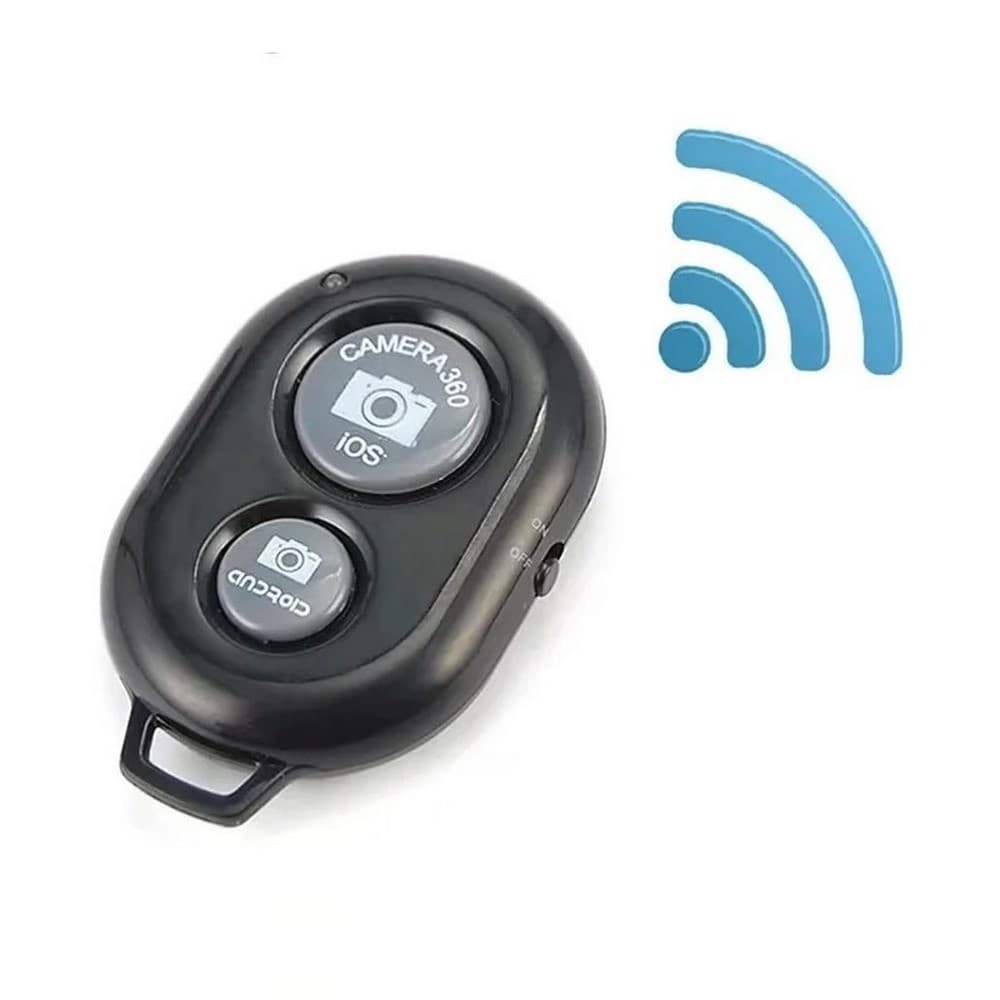 Controle Disparador Foto Vídeo Bluetooth para Android e iOS Preto