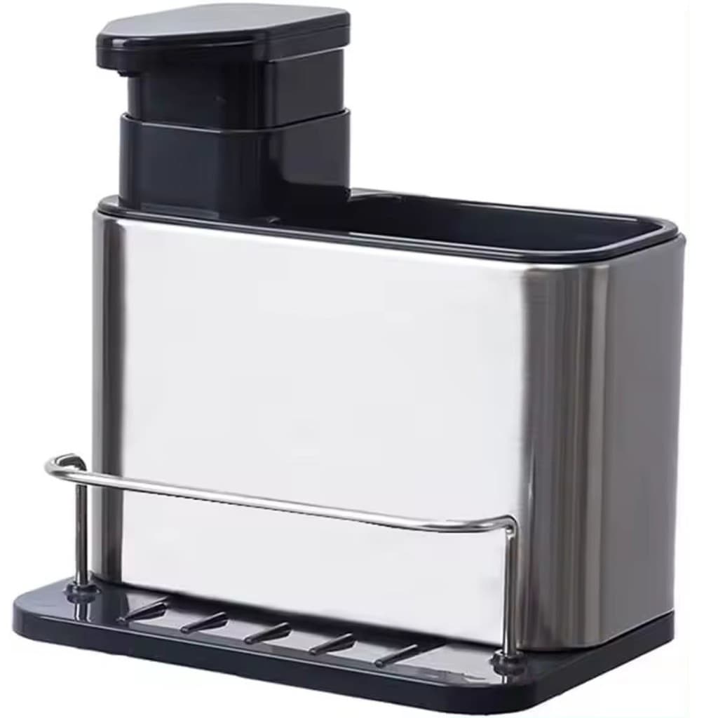 Porta Detergente Dispenser Sabão Liquido Esponja Bucha Inox