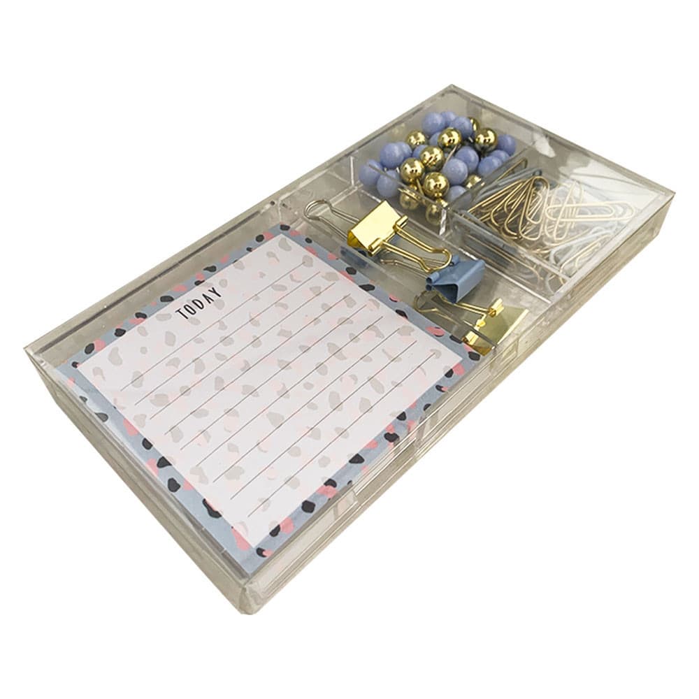 Organizador de Mesa Com Clips Alfinete Bloco De Notas