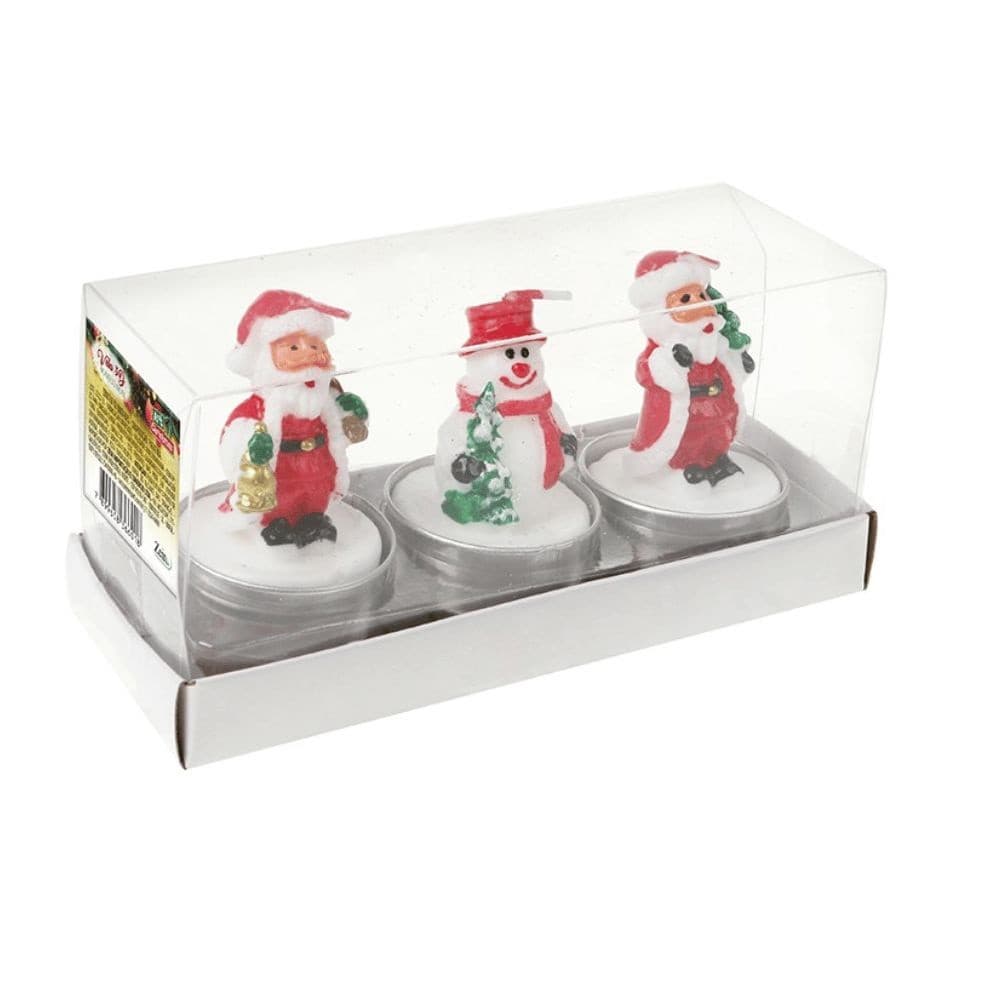 Vela 3D Noel e Boneco 3 Peças