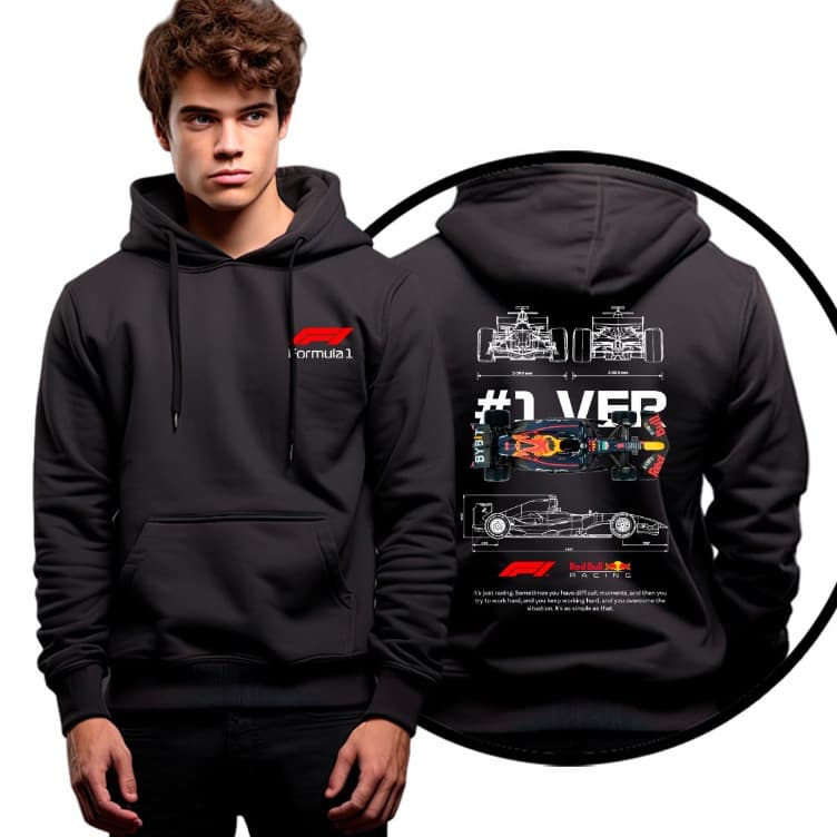 Moletom Casaco De Frio Carro Corrida Luxo F1 Max Verstappen
