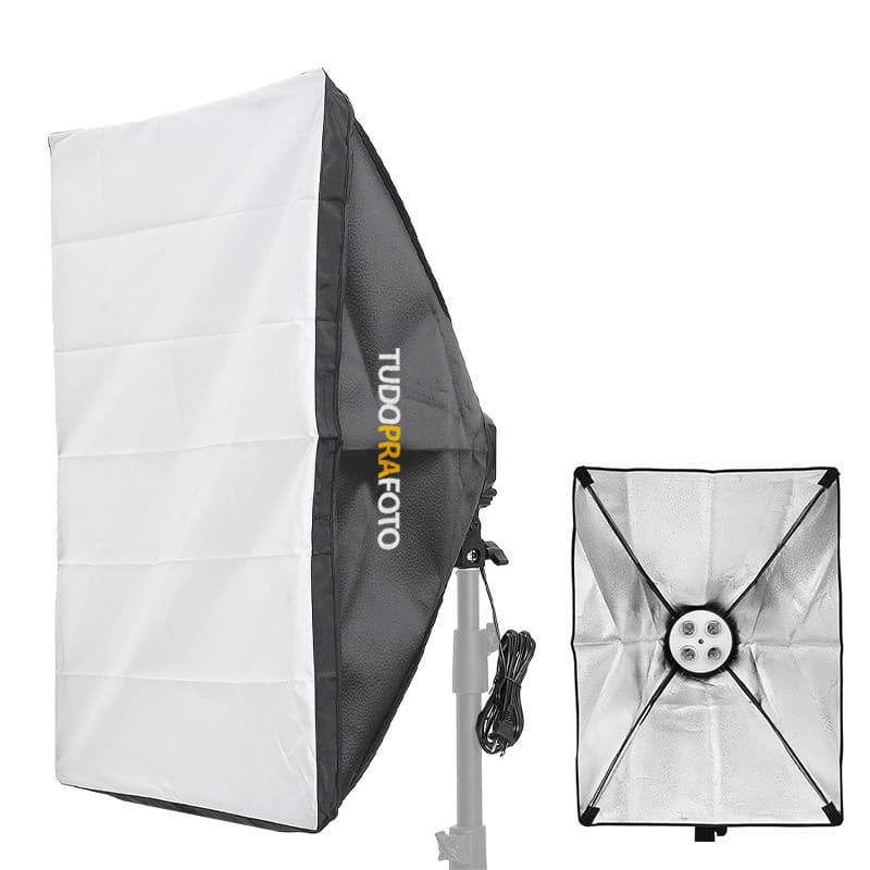 Softbox 50x70 Tudoprafoto com Soquete para 4 Lâmpadas