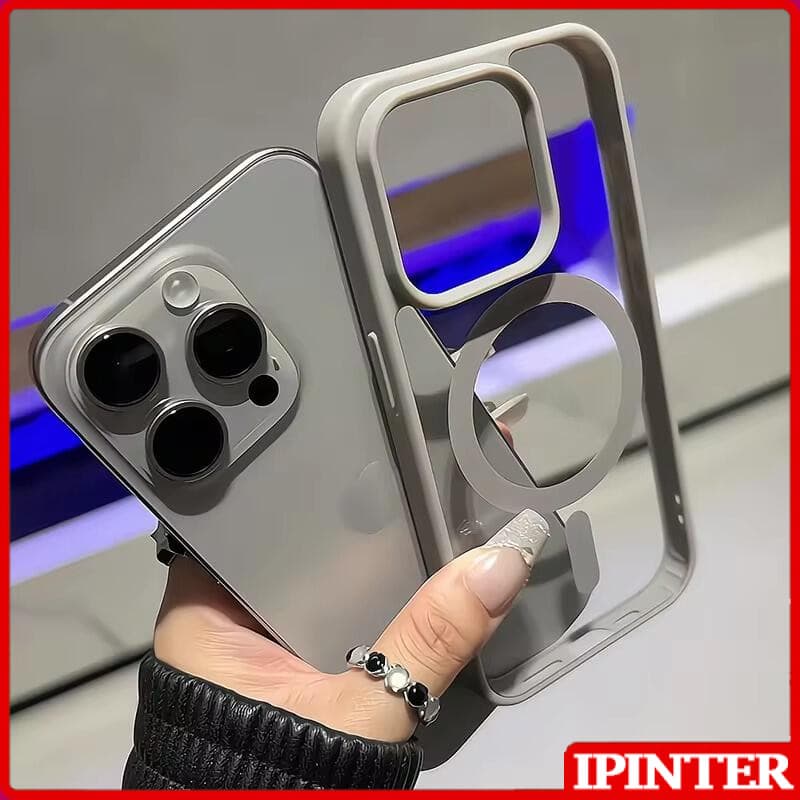 À Prova De Choque Magsafe Caso Carga Sem Fio Para iPhone 16 15 14 13 12 11 Pro Max Claro Magnético Pára-Choques Capa
