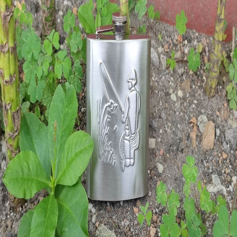 Cantil De Bolso Em Aço Inox 201 ml 7oz Porta Bebidas