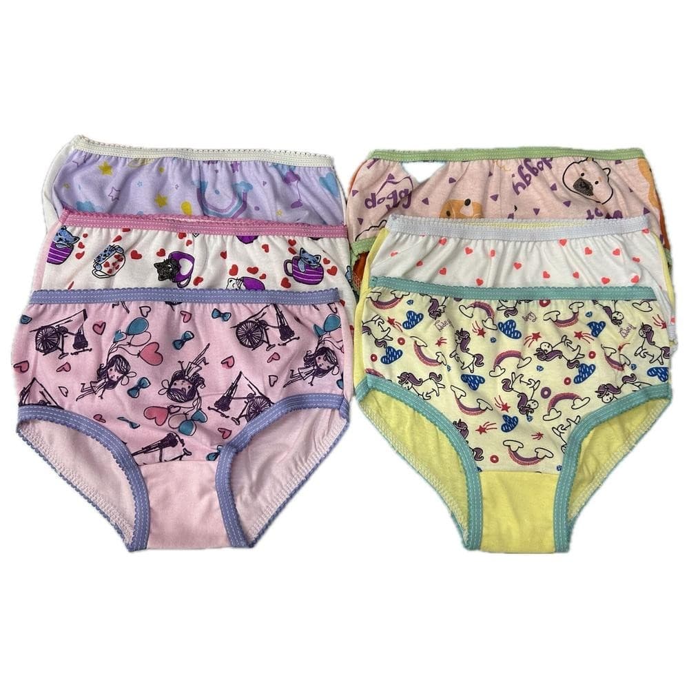 Kit/6 Calcinha Infantil 100% Algodão