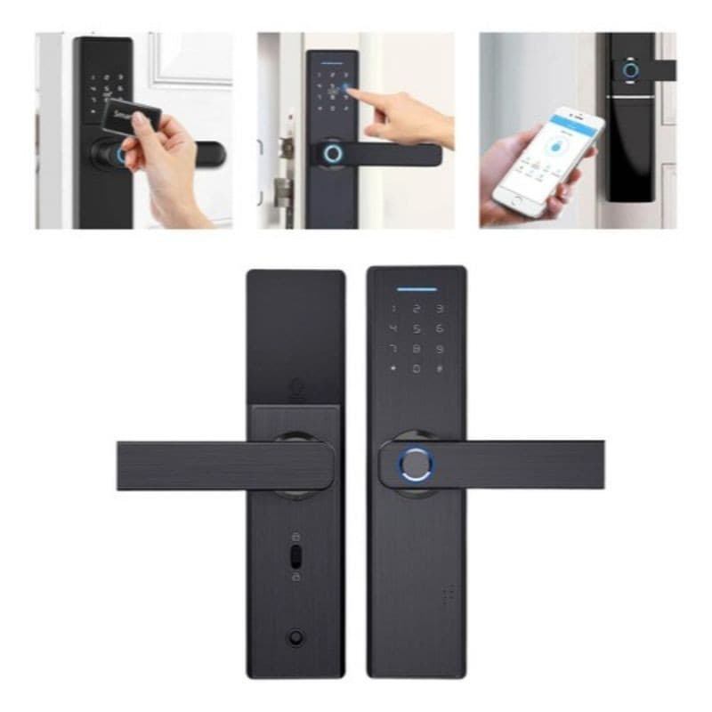 Fechadura Digital Inteligente com Impressão Digital e Teclado -  Biometrica com Tag Wifi Moderna
