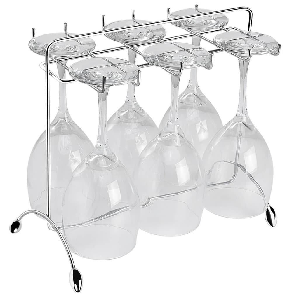 Suporte para Taças de Vinho Cromado Utimil Organizador Aramado Mesa Bancada