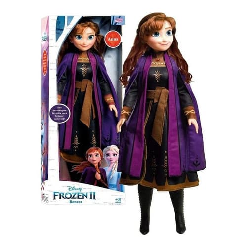 KIT Boneca Anna + ELSA 55cm Mini My Size Frozen 2 Disney - Baby Brink