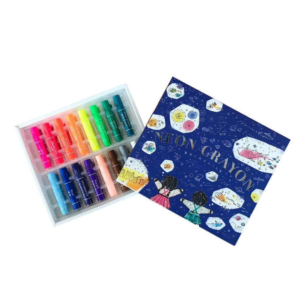 KOKUYO Fluorescent Crayon 16 Colors KE-AC31