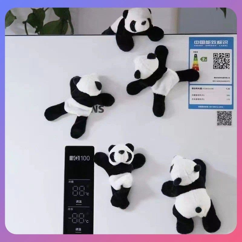 SR 1/3/5 peças Desenhos animados fofos pelúcia macia panda geladeira ímã forte adesivo de geladeira decoração para