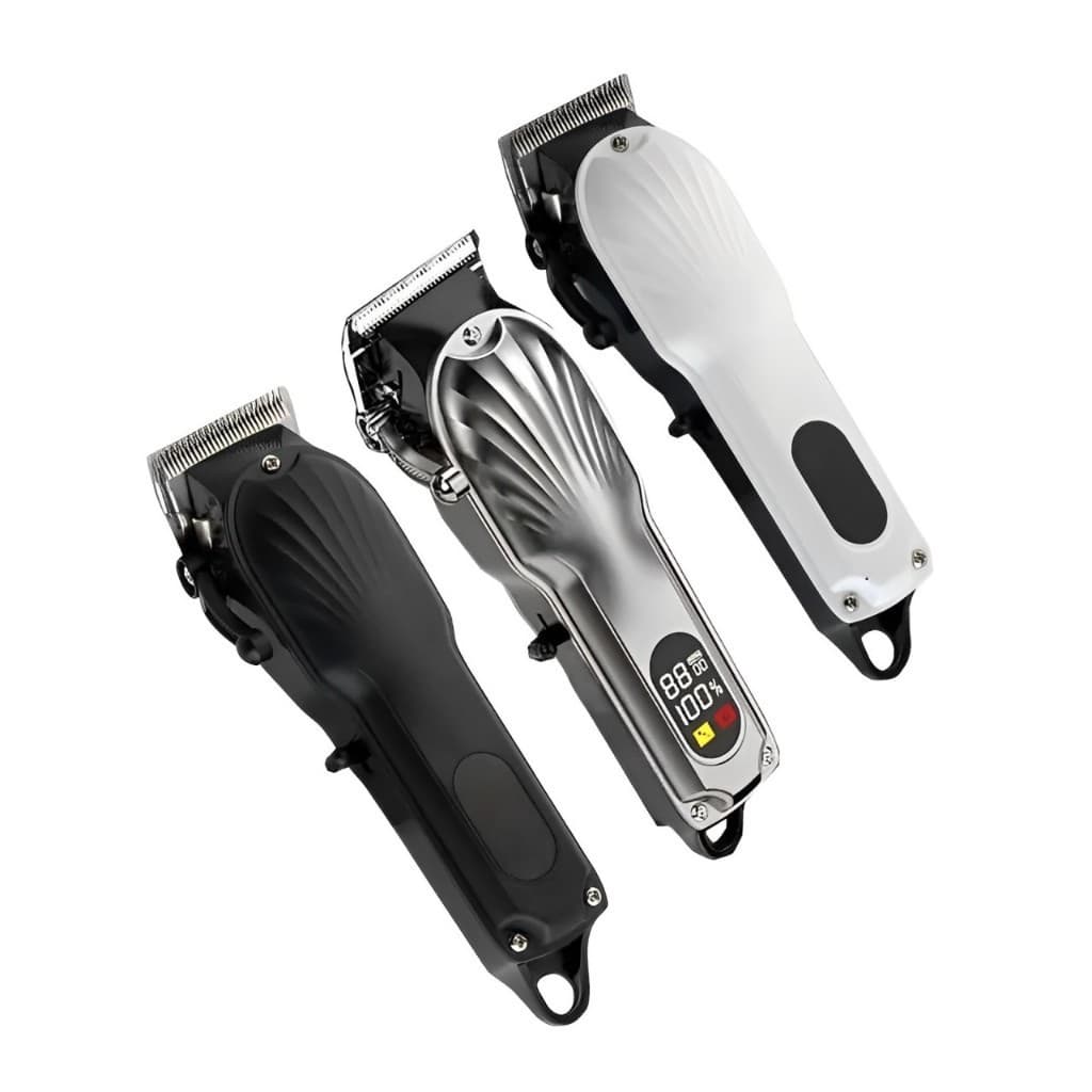Máquina de Cortar Cabelo e Barba Profissional Portátil Recarregável com Ajuste de Altura