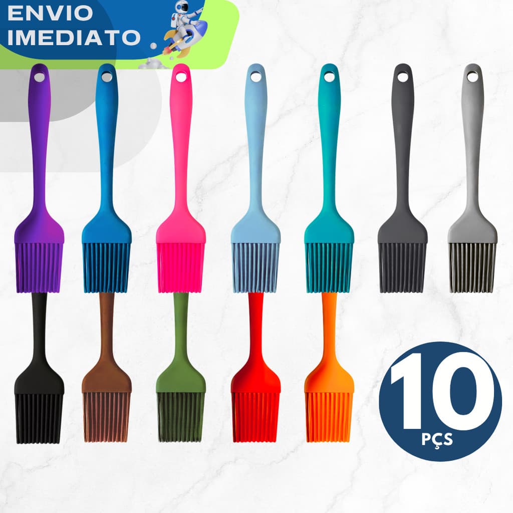 PROMOÇÃO DE 10 Pincel em Silicone Confeitaria Premium Utensílios de Cozinha Casa Resistente Pincel Culinário
