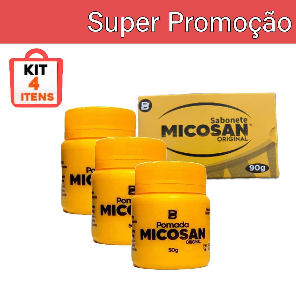 Kit Clareia de Mancha Micosan C/ 3 Pomadas + 1 Sabonete Micosan