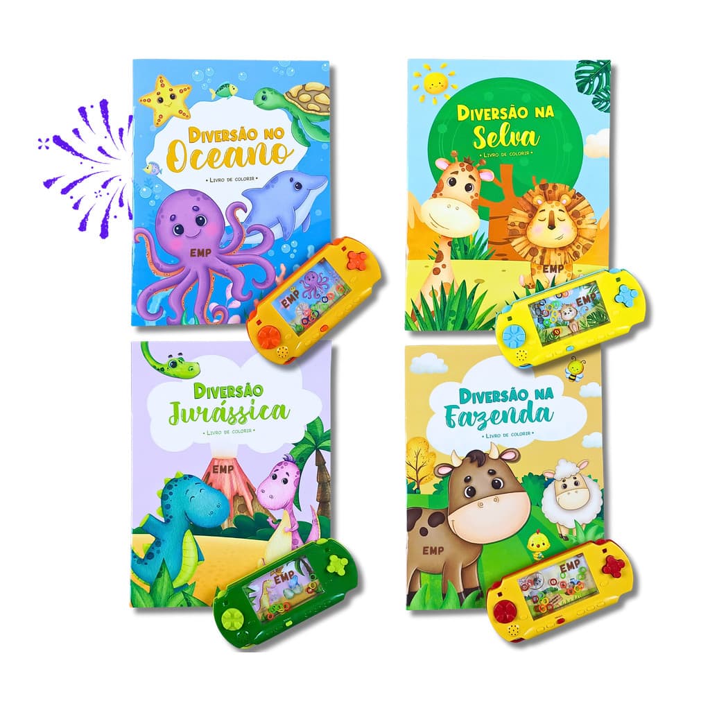 Livro Infantil de Colorir Diversão com Água