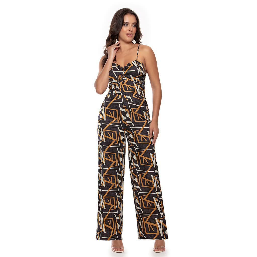 Macacão Pantalona com Busto Forrado – Moda Casual