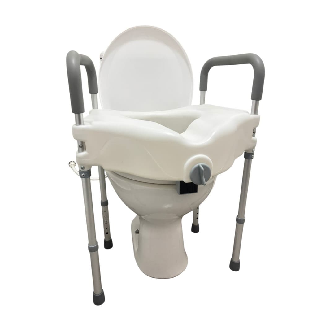 Assento Elevado Para Vaso Sanitário Com Alças Regulável Supermedy