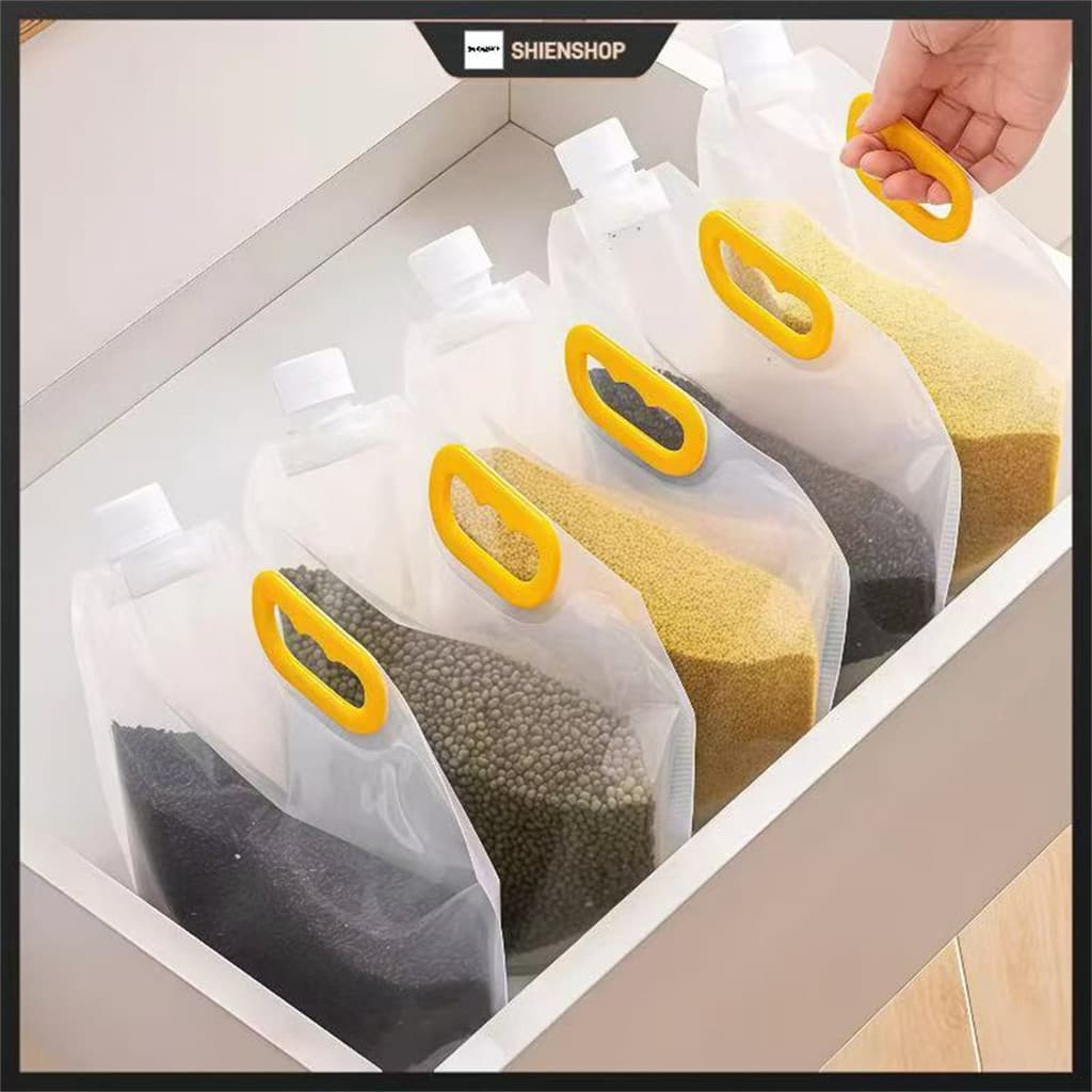 Kit 5-20pcs Organizador de Cozinha Saco de Grãos 1.5L Para Guardar Alimentos a Prova de Umidade e Insetos