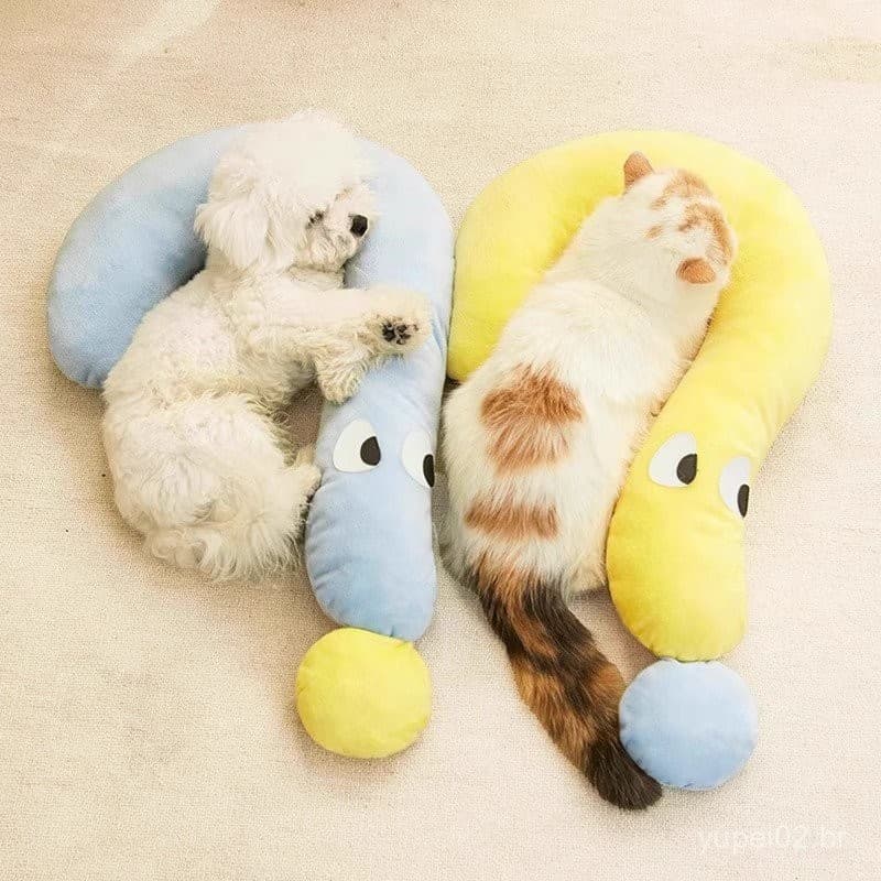 Almofada para pescoço de cachorro/gato 4 estações - suporte confortável, com capa lavável removível (tamanho pequeno/tam