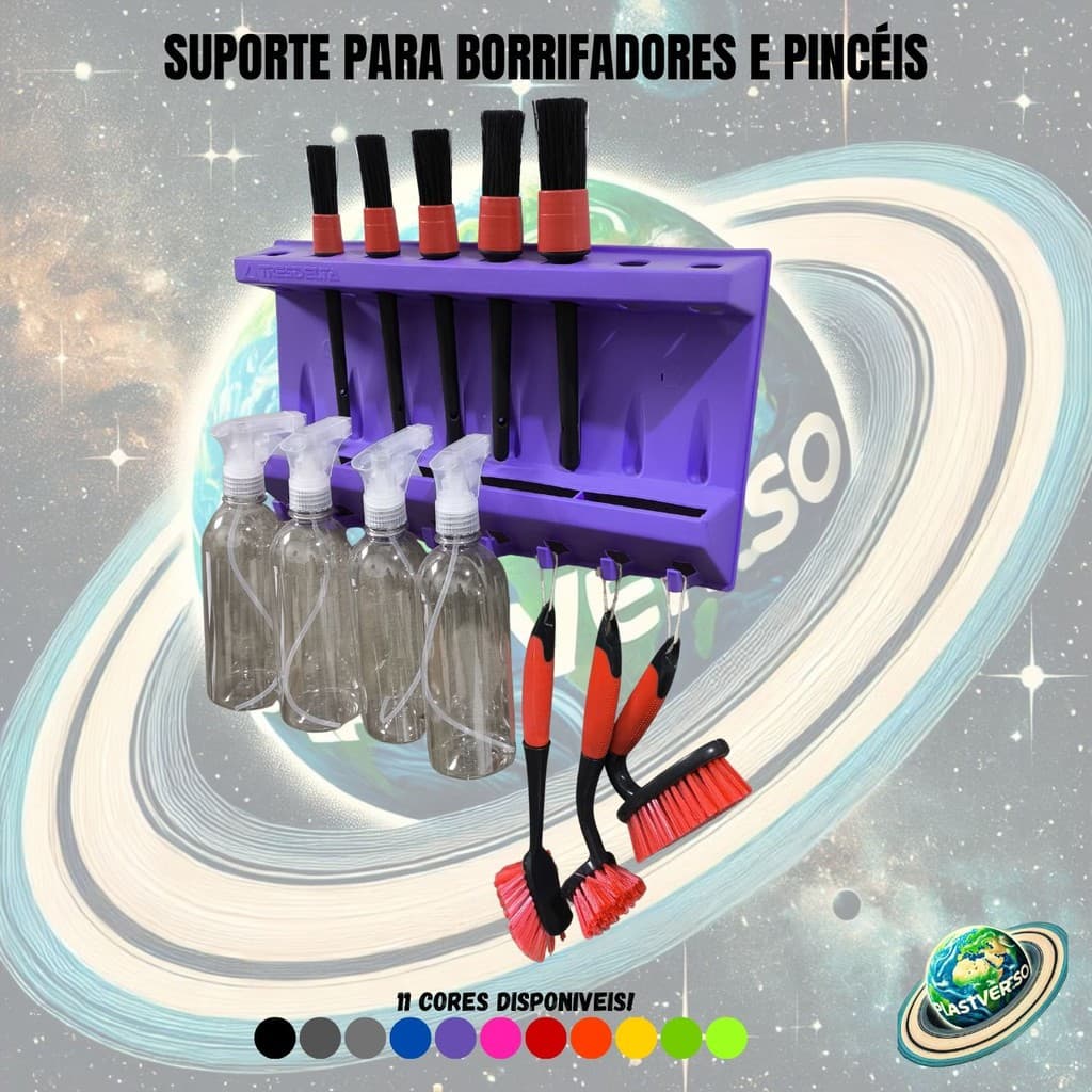 Suporte Pincel Borrifadores Escovões Chaves Toalhas para Estética Automotiva Fabrica Casa Estética