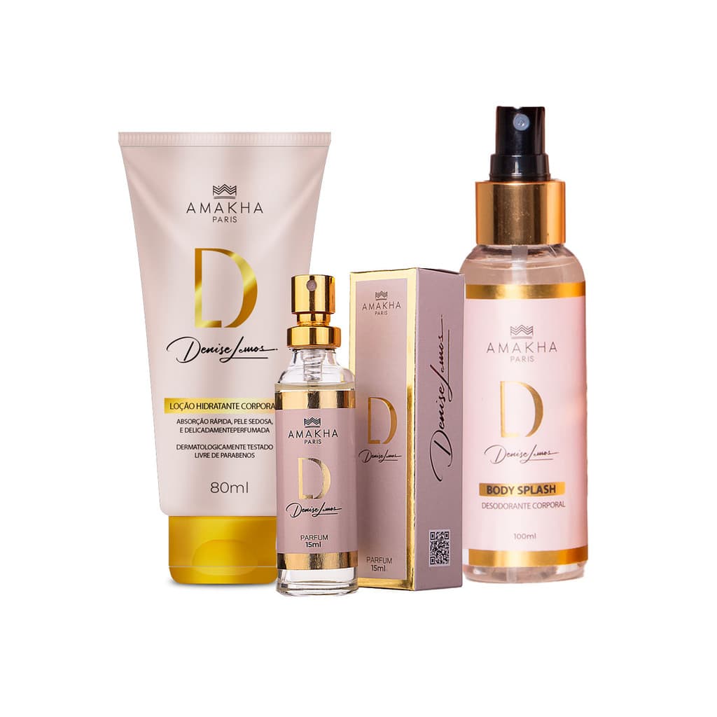 Kit Feminino D by Denise: Perfume + Body Splash + Hidratante | Amakha Paris