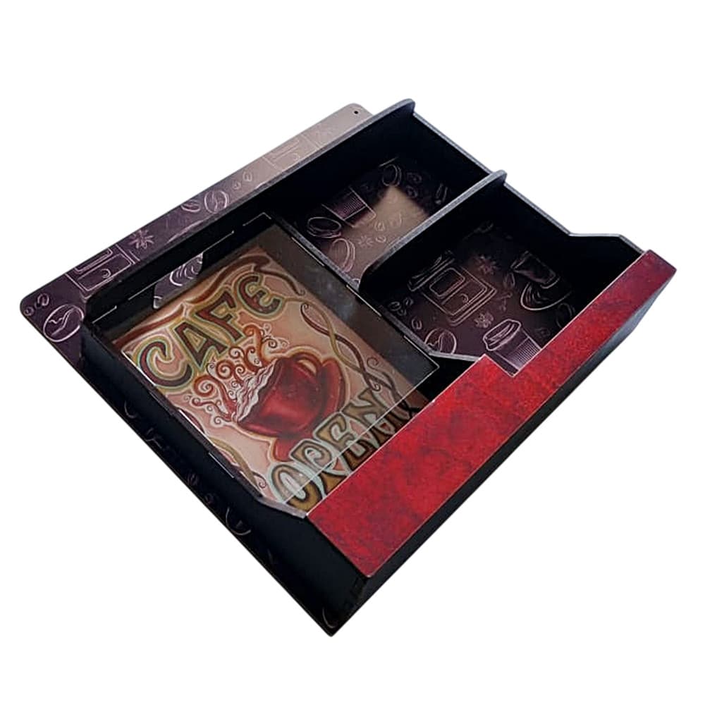 Quadro Porta Cápsulas Café c/Prateleira Organizador 6735