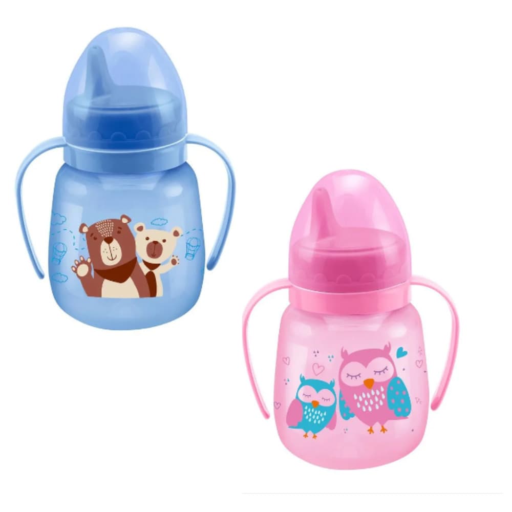 Copo de Treinamento Transição Alça Bico Silicone Antivazamento 240ml - Petita Premium