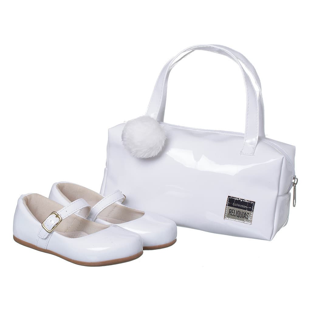 Kit Sapatilha Infantil Feminina com Bolsa Menina Chique Boneca Básica Confortável Delicada Promoção