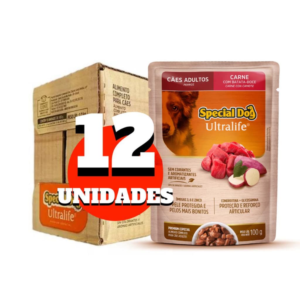 12 unidades Ração úmida Sache Premium Special Dog para caes cachorros original caixa lacrada