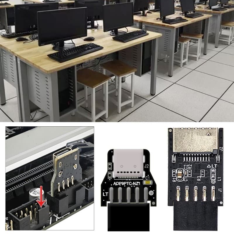 BT Fast Speed USB 2.0 A Type C Typec Adaptador De Placa-Mãe Interna Cabeçalho Do Painel Frontal De 9 Pinos Transferência