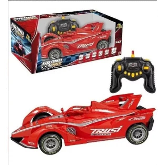 Carro Controle Remoto Com 7 Funções: Solta Fumaça Com Luzes Cor Vermelho Personagem F1