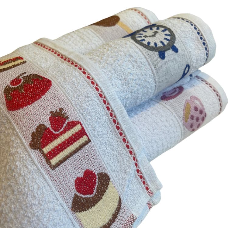Pano de Prato Atoalhado Jacquard Copa Premium Felpudo 100% Algodão Kit 12 unidades