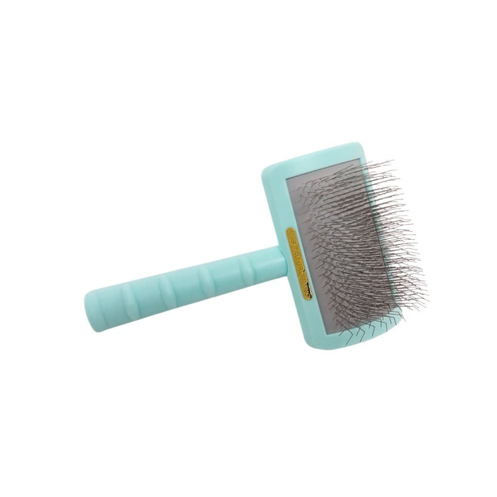 Rasqueadeira Pet Cães e Gatos MBS Colors Com Pinos Extra Longos Verde M