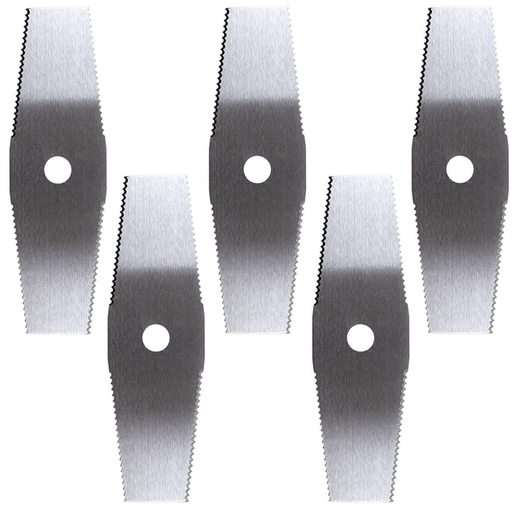 Kit 5 Lâminas Para Roçadeira 2 Pontas 305mm Furo 1pol 25.4mm