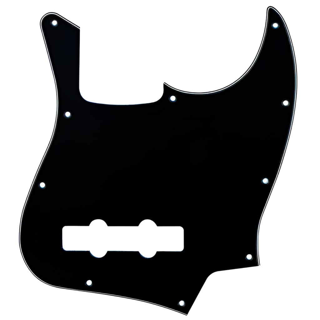 Escudo Preto Para Contrabaixo Jazz Bass Com 10 furos Padrão USA/MEX