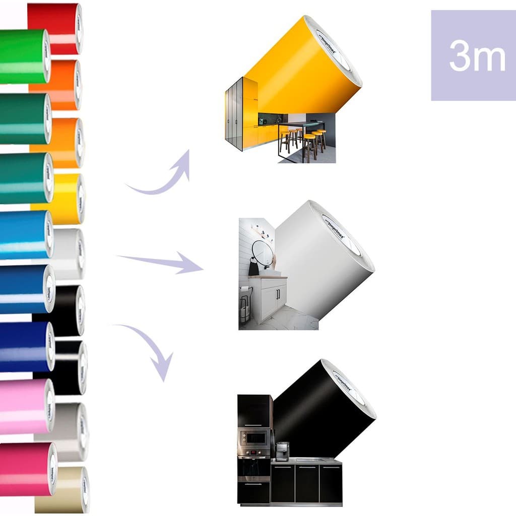Adesivo para envelopamento Geladeiras Móveis 3M X 50CM